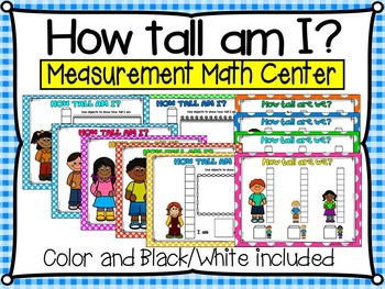 Preview of HOW TALL AM I? Math Measurement Centre for PRE-KG & KINDERGARTEN