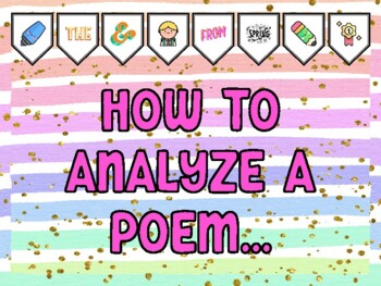 Preview of HOW TO ANALYZE A POEM... Poetry Bulletin Board Kit