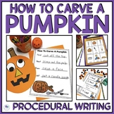 Procedural Writing Template How To Carve A Pumpkin Prompt 