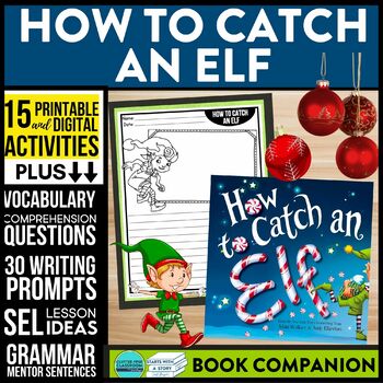 Preview of HOW TO CATCH AN ELF activities READING COMPREHENSION - Book Companion read aloud