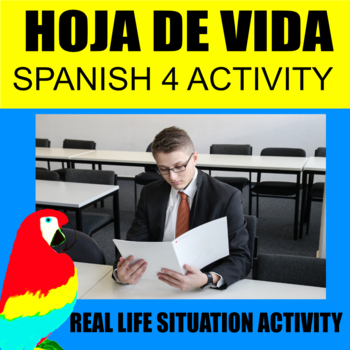 Preview of HOW TO CREATE A RESUME/HOJA DE VIDA in Spanish-ONLINE LEARNING ACTIVITY