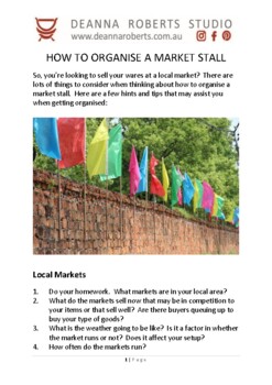 Preview of HOW TO ORGANISE A MARKET STALL