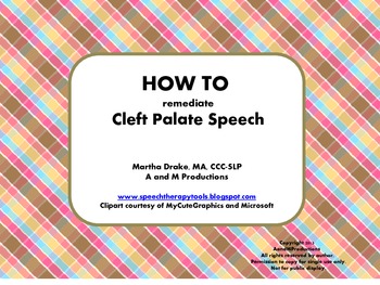Preview of HOW TO Remediate Cleft Palate Speech