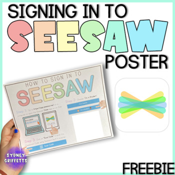 Preview of HOW TO...Sign In To Seesaw Classroom Poster FREEBIE