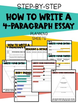 Preview of HOW TO WRITE A 4 PARAGRAPH ESSAY (INFORMATIVE)