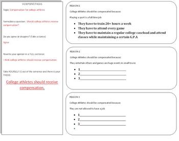 Preview of HOW TO WRITE A PERSAUSIVE ESSAY - OUTLINES, ORGANIZERS, & MORE!