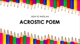 HOW TO WRITE AN ACROSTIC POEM POWER POINT + GRAPHIC ORGANIZER