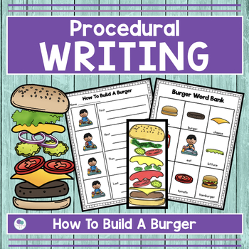 Preview of Spring Writing Prompts 1st Grade Kindergarten 2nd Grade | How To Build A Burger