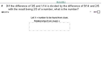 Preview of Domains of HS ALGEBRA UNIT: GIFTED/CHALLENGING topics (4 worksheets; 7 quizzes