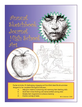 Preview of HS Art - Annual Sketchbook Journal Packet