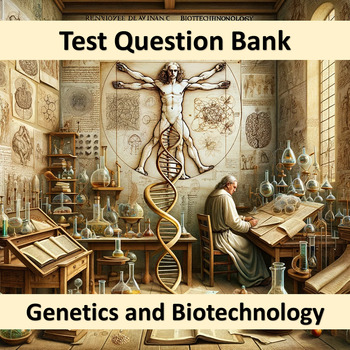 Preview of HS Biology - Genetics & Biotechnology TQB NO-PREP Google Forms™ 100Qs Test