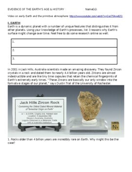 Preview of HS-ESS1-6: Age of Earth and Moon Formation NGSS Activities