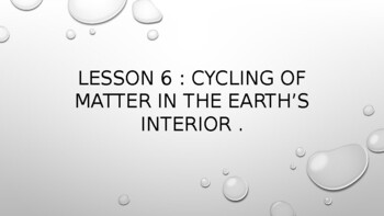 Preview of HS-ESS2-3 Cycling of matter in the earth’s interior, Full Lesson, 5 E's Method.