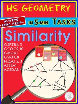 Preview of SIMILAR Triangles Bundle (Geometry Curriculum Tasks/ warm-ups - Unit 13)