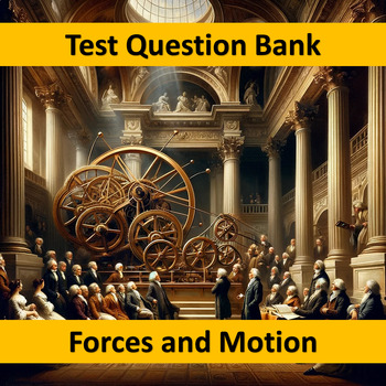 Preview of HS Physics - Forces and Motion TQB NO-PREP Google Forms™ 100Qs Test