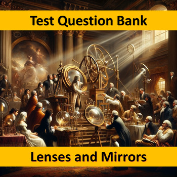 Preview of HS Physics - Lenses and Mirrors TQB NO-PREP Google Forms™ 100Qs Test