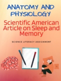 HS Science Literacy: Sleep and Memory Scientific American article