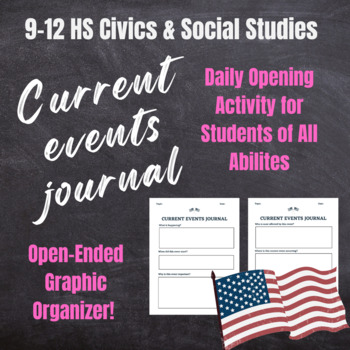 Preview of HS Social Studies-Civics Current Events Graphic Organizer *Printable*