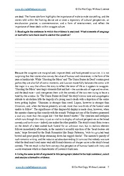 module a standard english essay questions