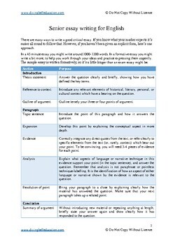 hsc english essay structure