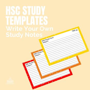 Preview of HSC Study Templates