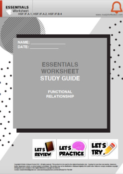 Preview of HSF.IF.A.1, HSF.IF.A.2, HSF.IF.B.4 Functional Relationships