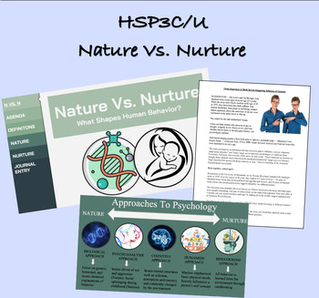 Preview of HSP3C/U - Nature Vs. Nurture PPT Lesson