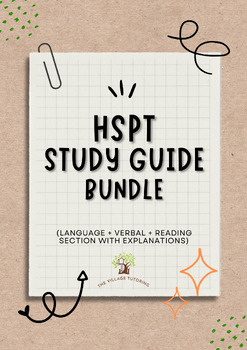 Preview of HSPT Study Guide Bundle (Language + Verbal + Reading Section with Explanations)