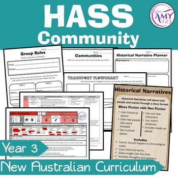 Preview of Year 3 HASS Australian Curriculum Community Unit