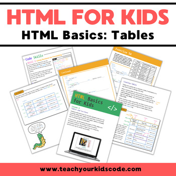 Preview of HTML Basics Lesson 5: Tables and Sections