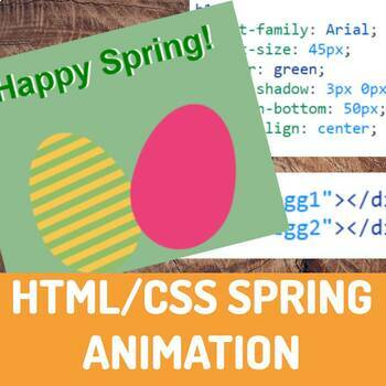 HTML/CSS Animation Activity - Spring / Easter | Holiday Coding and Web  Design