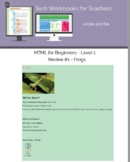 HTML Level 1 - Review #1 - Frog Web Page