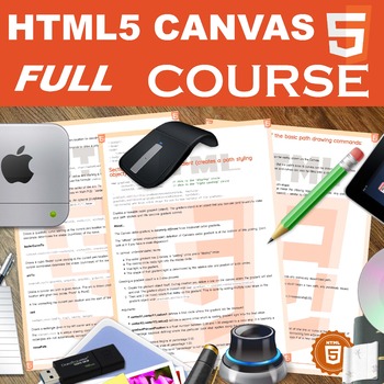 Preview of HTML5 CANVAS complete Curriculum and study notes for  computer science