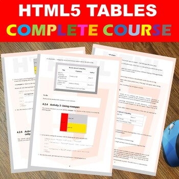 Preview of all about HTML tables complete lectures and study notes with exercises.
