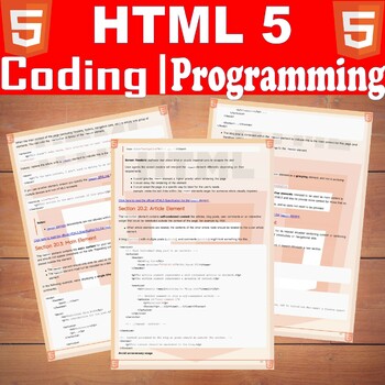 Preview of HTML5 for programming, computer science and web development.