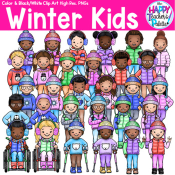 HTP Clipart Winter Kids - Seasonal Clip Art by The Happy Teacher's Palette