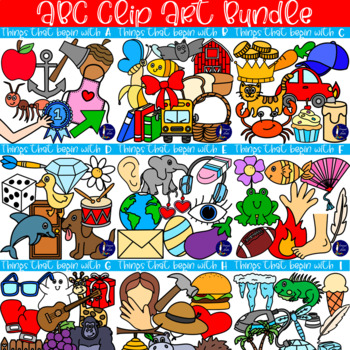 HUGE ABC Clip Art BUNDLE by Soumara Siddiqui | TPT