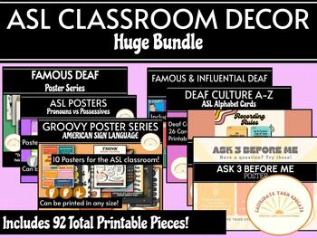 Preview of HUGE American Sign Language Classroom Decoration Bundle