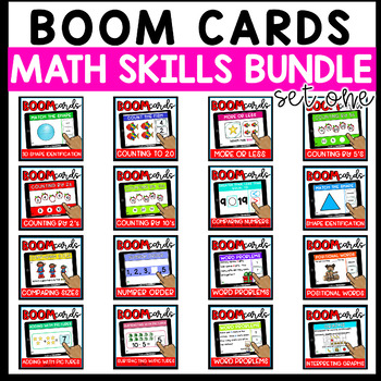 Preview of HUGE BUNDLE of Math BOOM™ cards {set one and two} distance learning