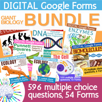 Preview of HUGE Biology Review Question Set BUNDLE