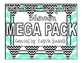 HUGE Black & Turquoise Chevron MEGA Pack {Some Editable Items}