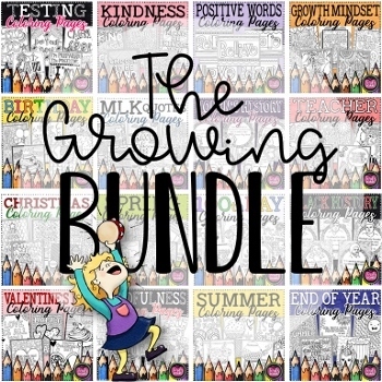 Preview of HUGE Coloring Pages Growing Bundle