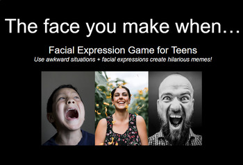 Preview of HUGE Facial Expression Game w/REAL photos (social, pragmatics, perspective)