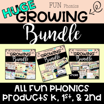 Preview of HUGE GROWING BUNDLE of ALL My FUN Phonics Products | Kinder | 1st | 2nd
