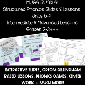 Preview of HUGE Intermediate & Advanced Structured Phonics BUNDLE! Everything You Need!