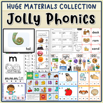 Preview of HUGE Jolly Phonics Support Bundle -Digital Games, Centers, Worksheets {AMERICAN}