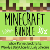 HUGE Minecraft Bundle Student Planner, Daily Schedule, 3 C