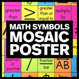 HUGE Mosaic Math Symbols Poster - Math Classroom Decor