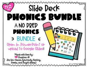 Preview of HUGE No Prep Digital Phonics Bundle | Google Slides Compatible