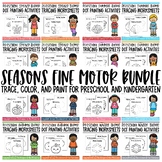 HUGE Preschool Seasons Fine Motor Bundle - Trace, Color, a